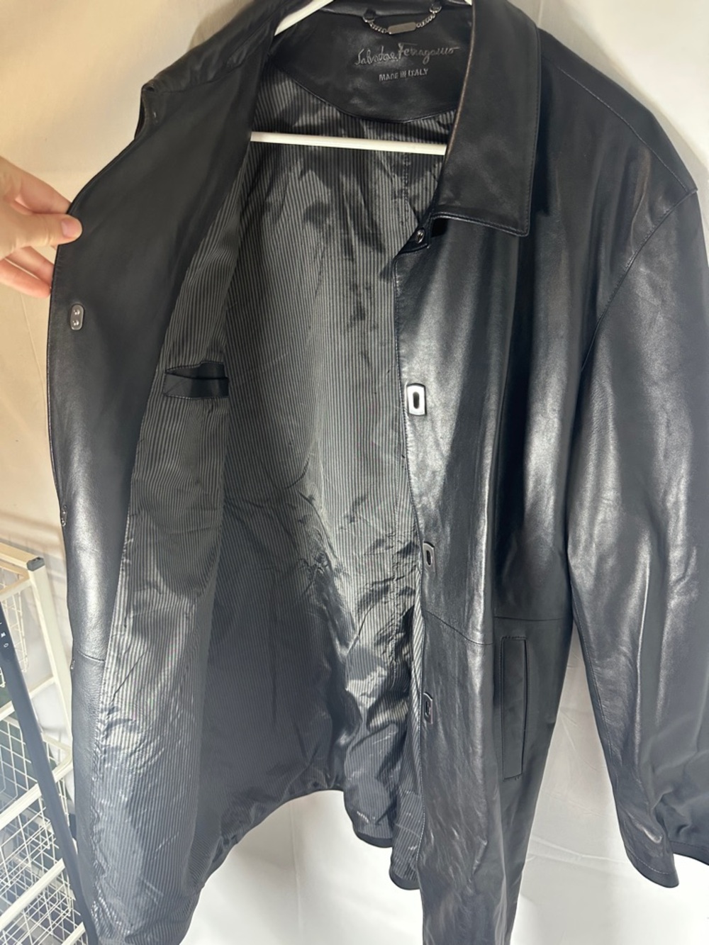 Salvatore Ferragamo Leather Coat - Picture 8 of 8